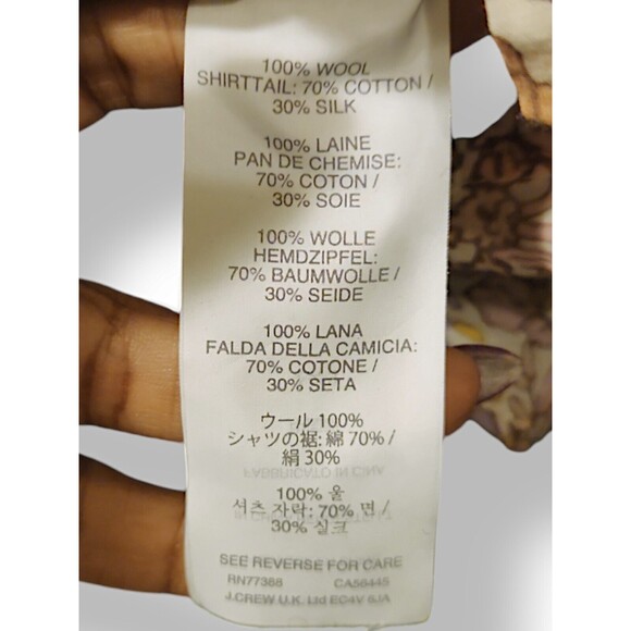 J.Crew Women Top Sweater Blouse Prairie Core Tunic Crew Neck Size S Gray… - Picture 5 of 6